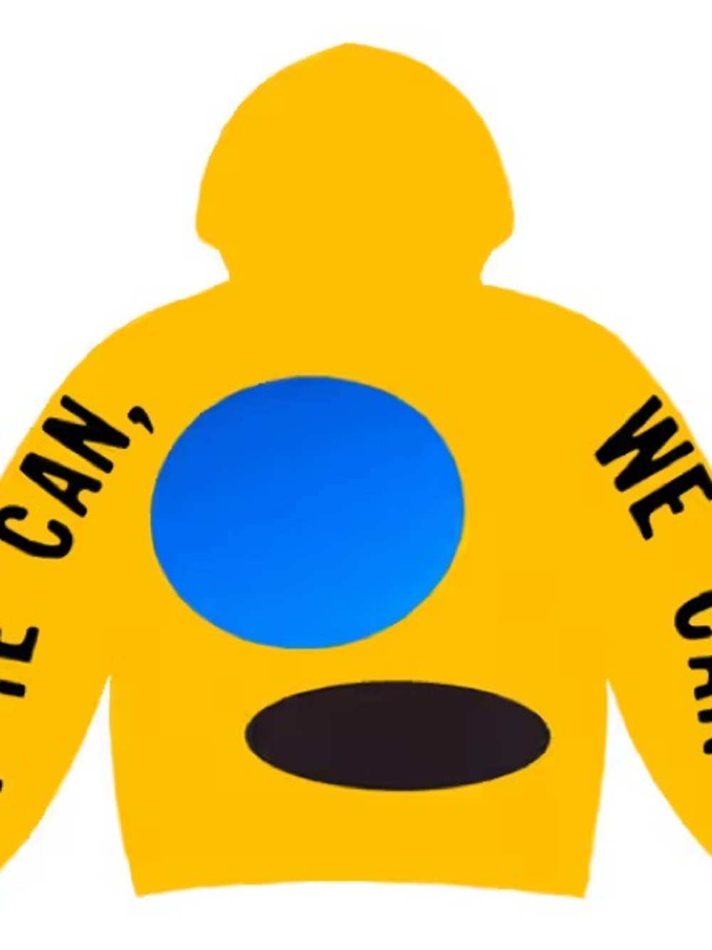 Kanye x CPFM Yellow Graphic Hoodie with Blue Circle